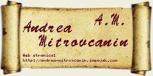 Andrea Mitrovčanin vizit kartica